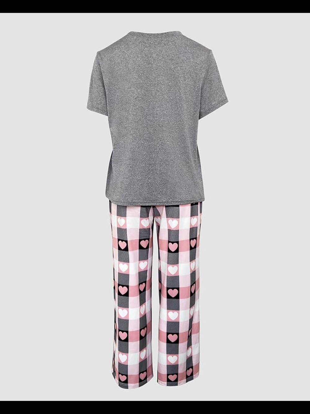 Gray & Pink 2-Piece Goodnight Heart Pajama Set - Picture 5 of 10